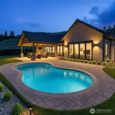 Digitally inputted a pool into photo as an example.