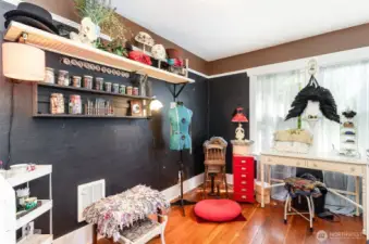 Upstairs primary bedroom with walk-in closet.