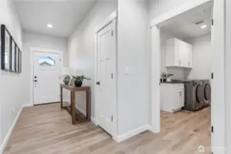 Front entry with nice sized utility room.