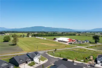 It is like living in the country with views of Sumas Mountain, the tip of Mt. Baker and the Twin Sisters.