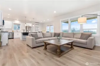 The home is light and bright with a lot of windows that allow for natural light.