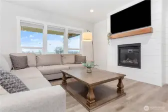 The home comes with custom blinds.  This is a large expense that come with new construction that has been taken care of.