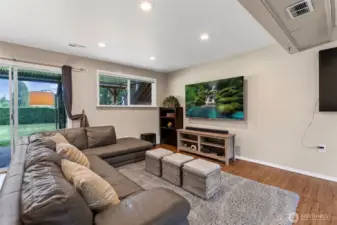 Room for an entertainment size big screen TV orange gaming system