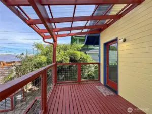 Covered back deck.