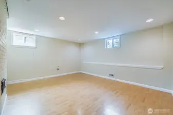 large lower level family room