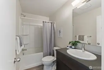 Full bath on the second floor