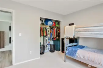 Closet doors are in garage