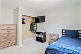 Closet doors are in garage
