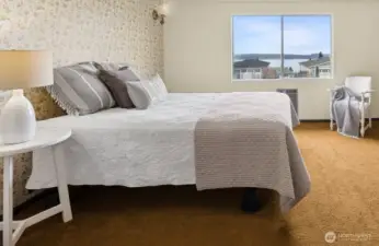 Lower level bedroom has a view!