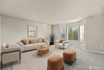 Living room V-staged