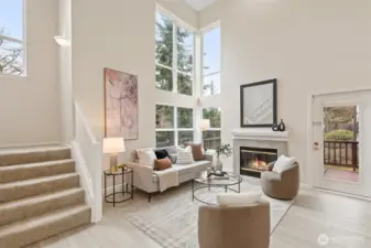 Gorgeous living room with tons of natural light