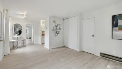 Dining area is open to kitchen and living room for easy entertaining.