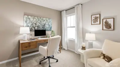 Bedroom one upstairs. Pictures are for representational purposes only, colors and features may vary.