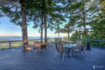 Large decks provide ample space for entertaining and enjoying the views.