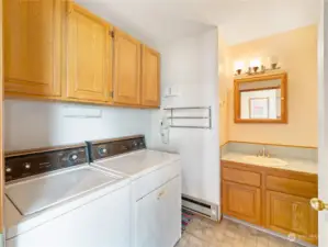 Laundry room is also a 3/4 bath.