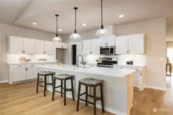 This kitchen is designed for the chef and entertaining.