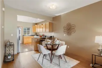 Dining area just off the kitchen