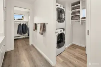 Laundry desirably located in the primary bath,