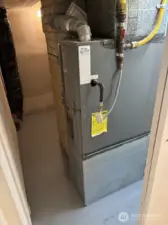 Gas furnace and extra storage at back for small items