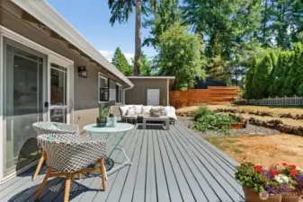 large deck for relaxing