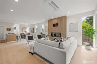 Cable ready box above fireplace