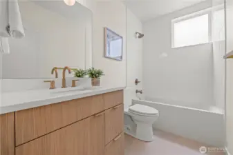 Full bath on the lower level