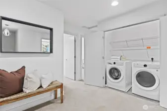 Full size washer and dryer included.
