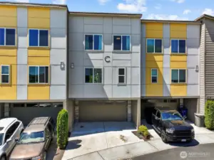 2-car side-by-side garage also has room to park 2 additional cars in front.