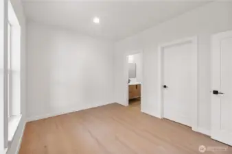 Lower room with attached bathroom