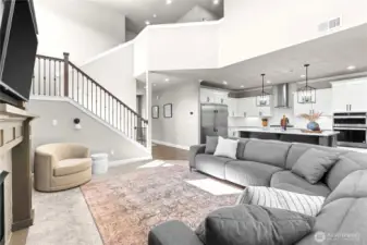 Great room area with stairs to the 2nd floor