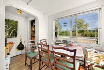 Dining area with pantry on main level of the house