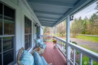 The front porch is so welcoming!