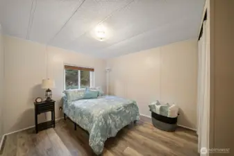 New LVP flooring in the second bedroom