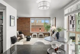 That BRICK wall! Love it :)