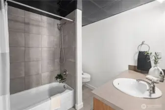 Bathroom and storage.