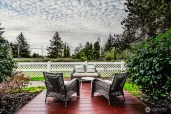 Spacious private fenced yard