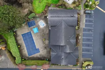 Outdoor pool and sauna