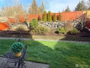 Enjoy the fully-fenced backyard for relaxing