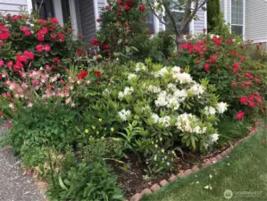 Enjoy beautifully landscaped grounds that will soon be bursting with color including a cherry tree and two prune trees