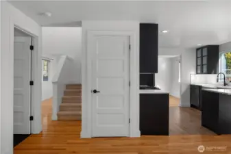 Pantry space off kitchen.