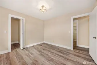 Guest room with walk-in closet