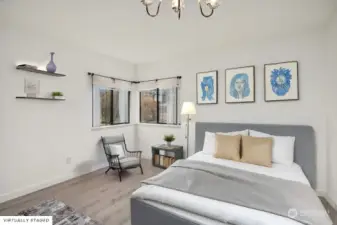 virtually staged bedroom