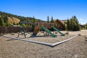 A play structure just outside the Activity Center.