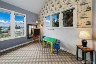 3rd bedroom on the main floor.  A GREAT playroom too.
