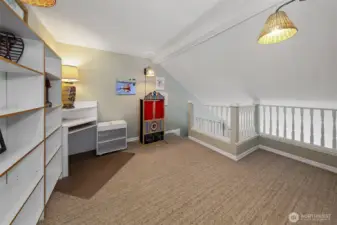 And additional loft space.   Could be an office or playroom