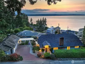 You can see Puget Sound and the Olympic Mountains