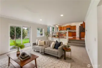 The entire home has new carpet and paint throughout.