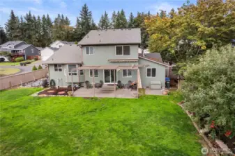 A view looking back on the home.