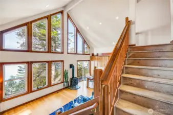 Stairs to upper level