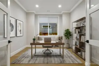 Office on main level-virtual staging